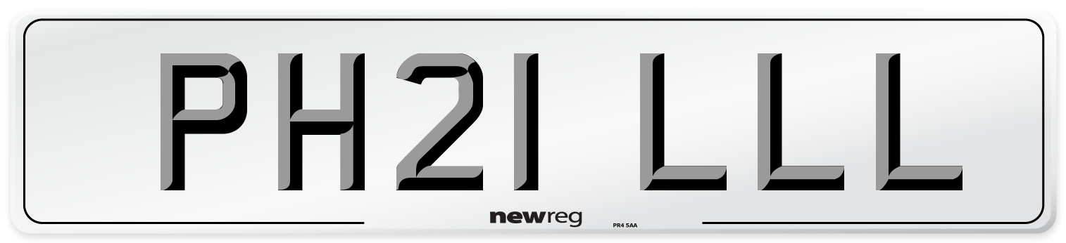 PH21 LLL Number Plate from New Reg
